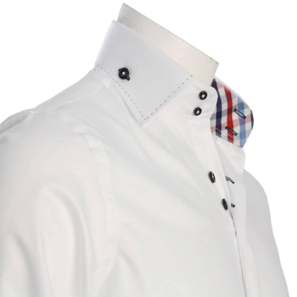 Men's Formal Shirt Men Italian Shirt Designer Great Quality Slim Fit White 10009