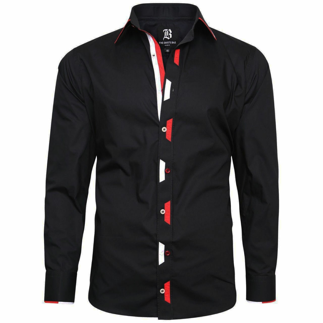 Men's Formal Shirt Men Italian Shirt Designer Great Quality Regular Fit Black 10175