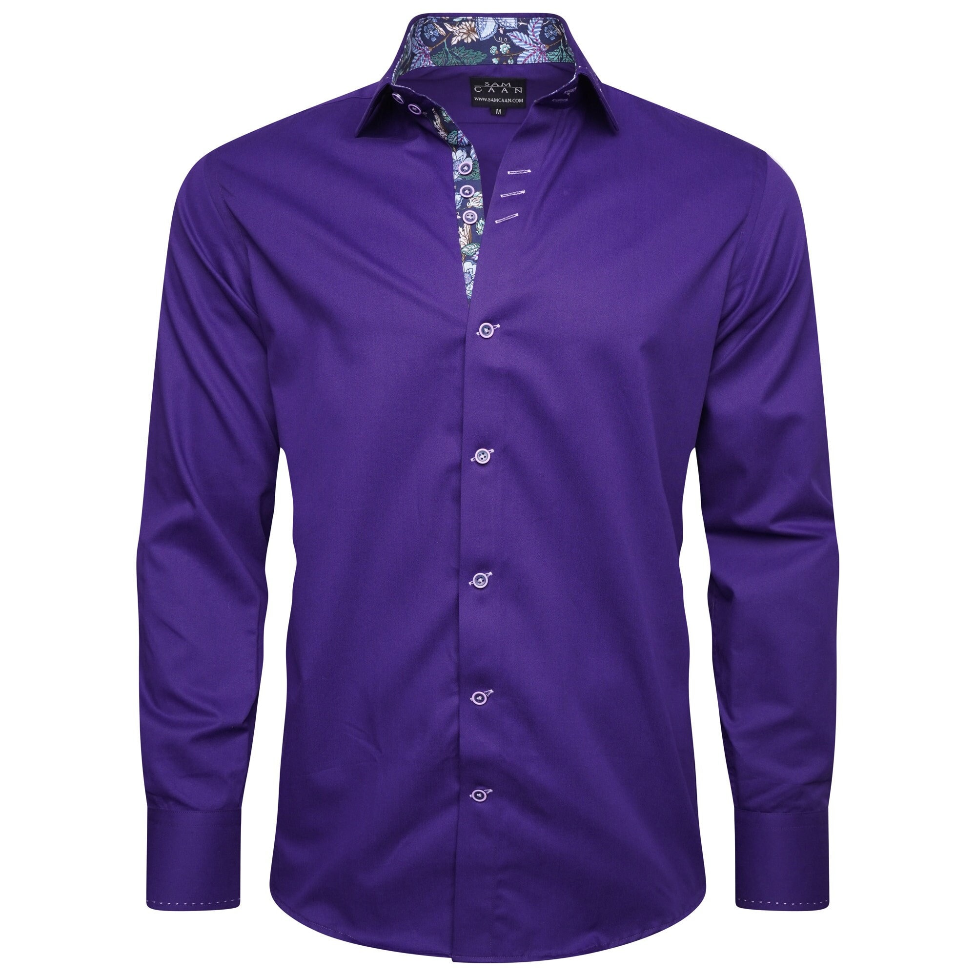 Men's Formal Shirt Men Italian Shirt Designer Great Quality Slim Fit Purple